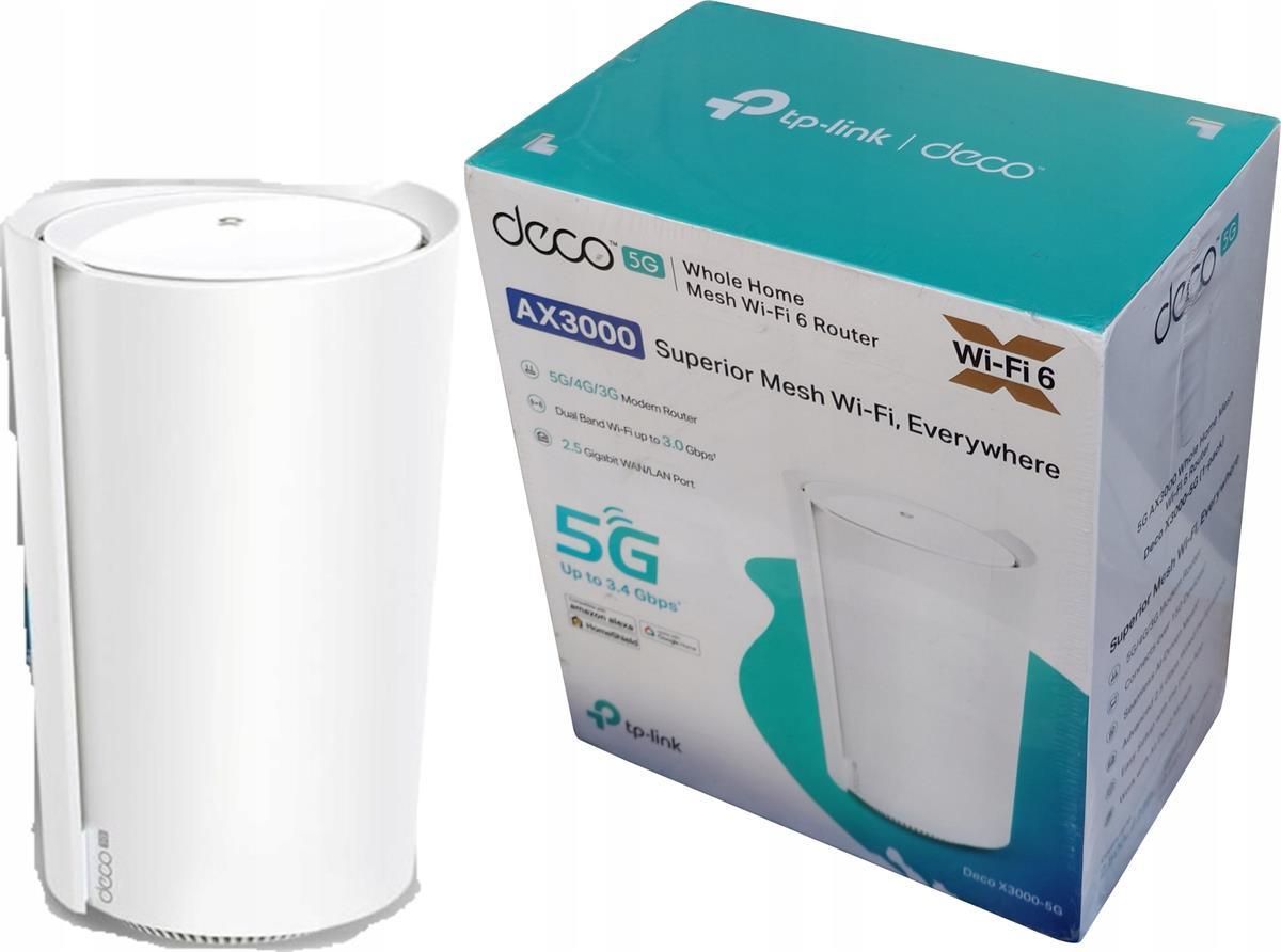 TP-Link Deco X3000-5G(1-pack) 5G AX3000 Mesh Wi-Fi 6 Router (Deco X3000-5G(1-pack)) (DECO X3000-5G(1-PACK)) thumbnail