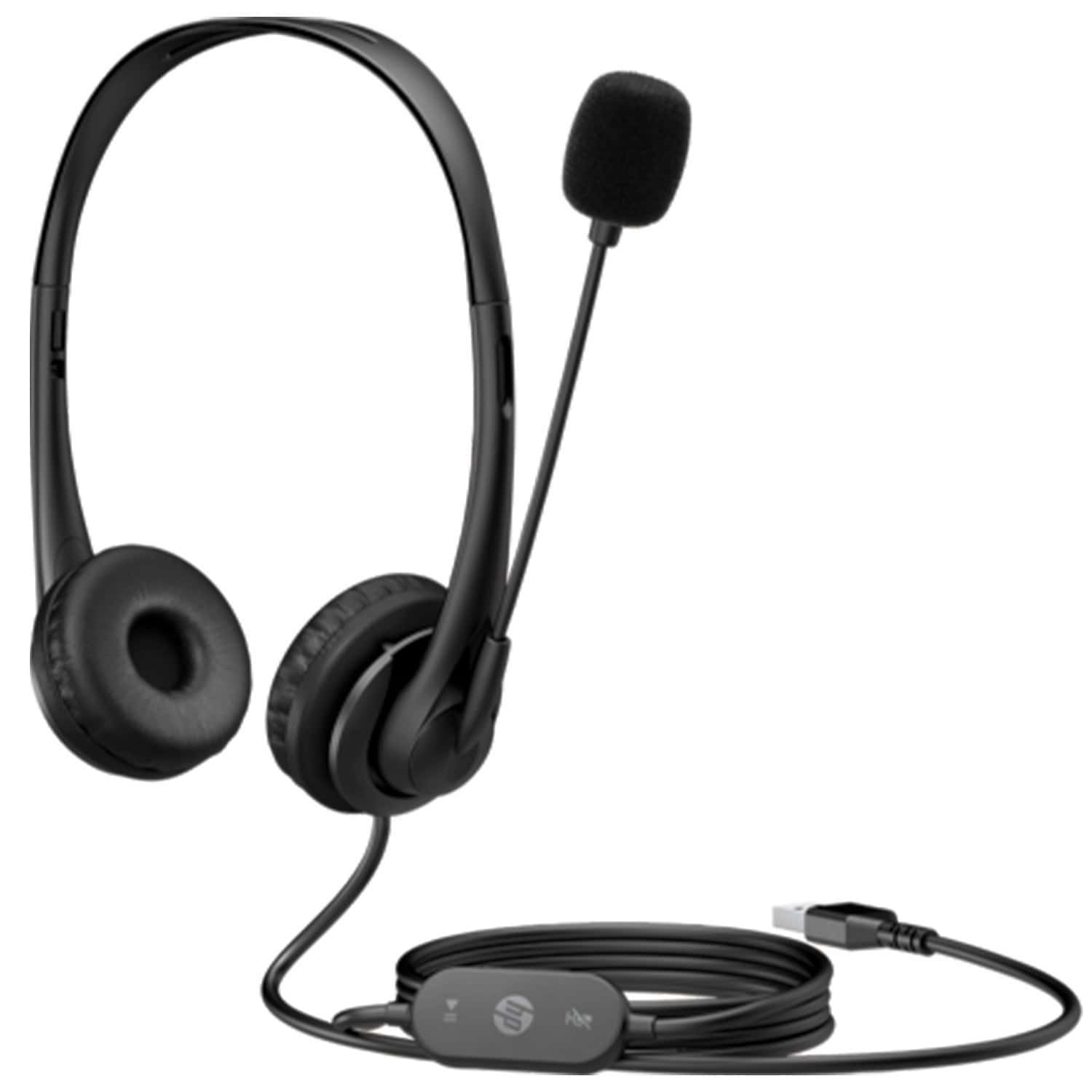 HPI Stereo Headset USB Noisecancelling Black (T1A67AA) thumbnail