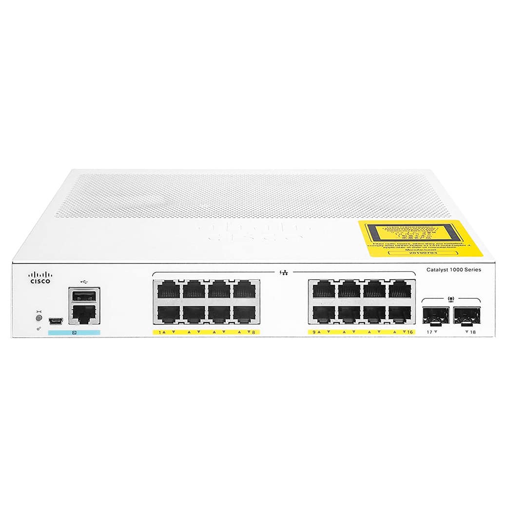 Cisco Catalyst 1000 16port GE Ext PS 2x1G SFP (C1000-16T-E-2G-L) thumbnail