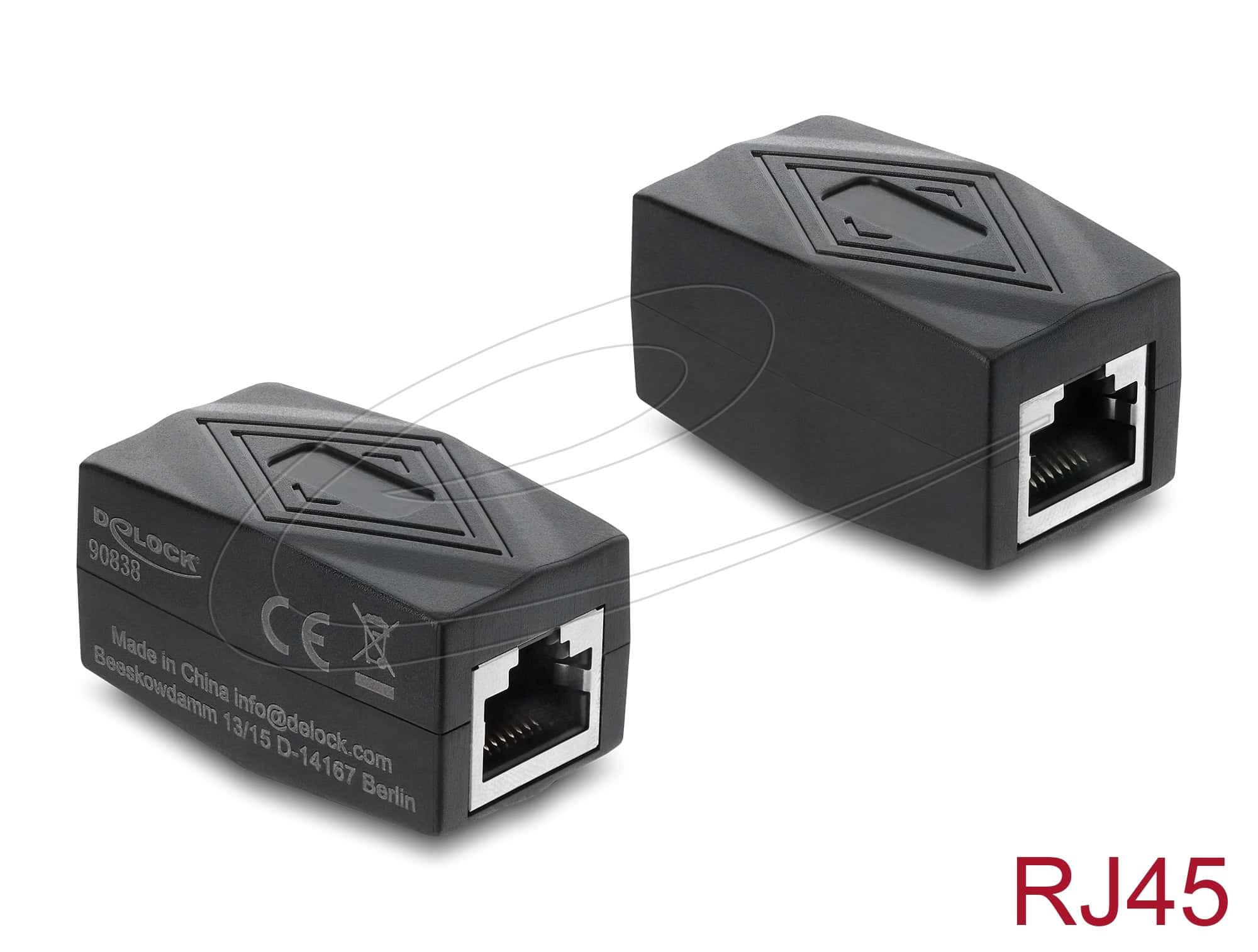 DELOCK Adapter Kuppl. RJ45 Bu > Bu Cat.6 geschirmt schwarz (90838) thumbnail