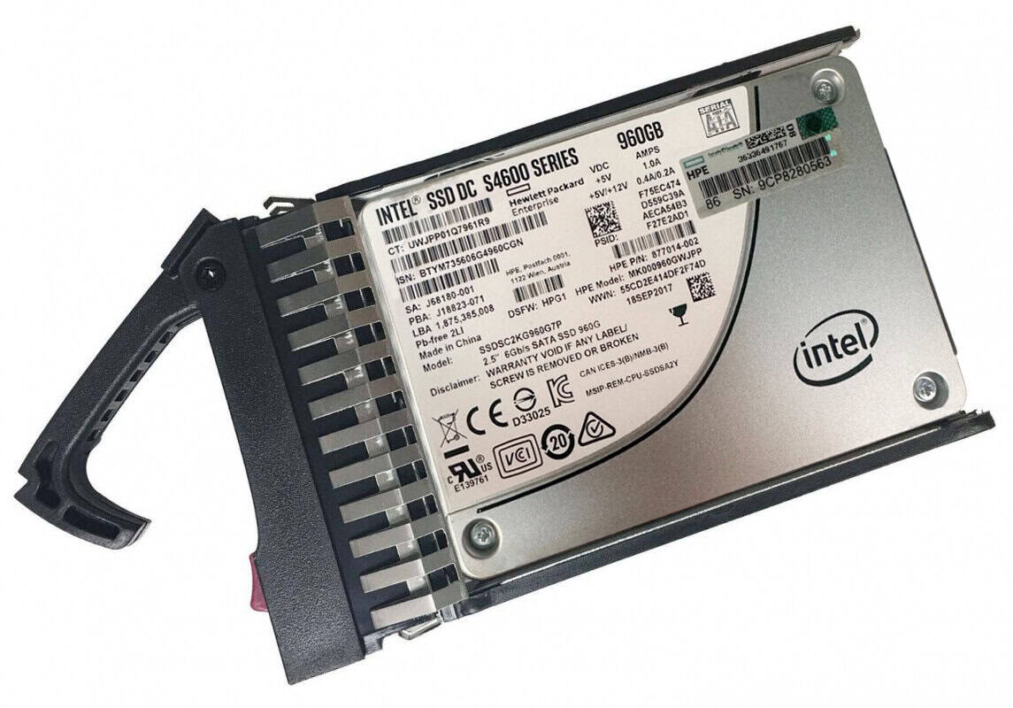 HPE ENTERPRISE SSD 960GBSATA 2.5 Inch 6G ME PLP (757234-001) thumbnail