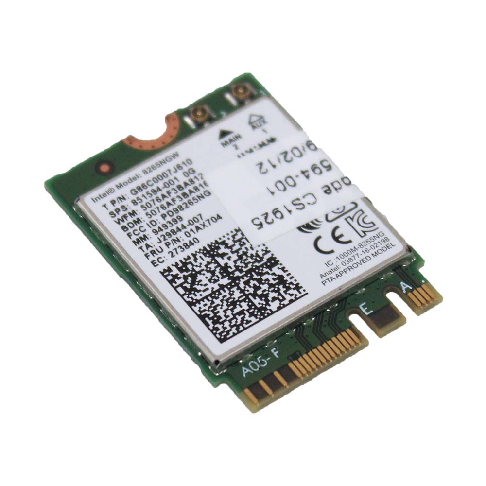 HPI INTEL DUAL BAND WIRELESS-AC 8265 802.11AC 2X2 WI-FI+ BT (851594-001) thumbnail