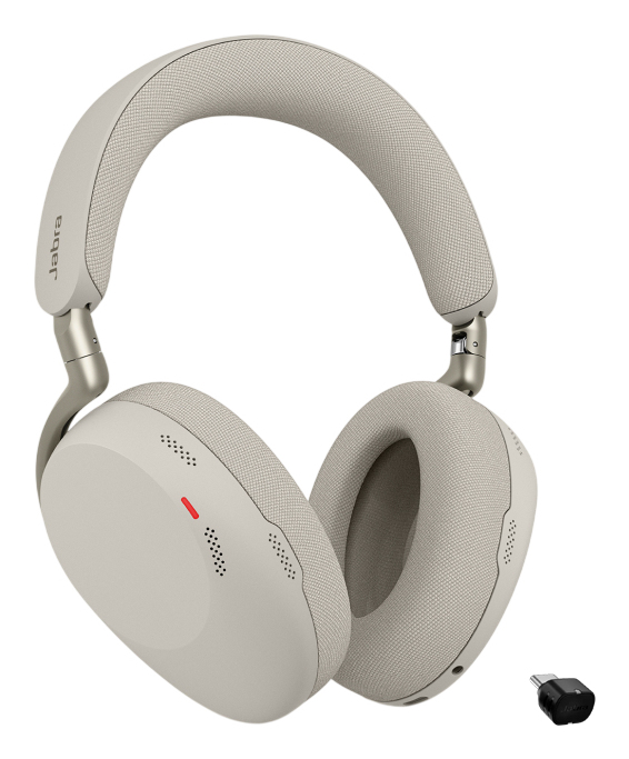 Jabra Evolve3 85 MS + Link 390c Headset Draadloos Hoofdband Oproepen/muziek USB Type-C Bluetooth Grijs (38599-989-898) thumbnail