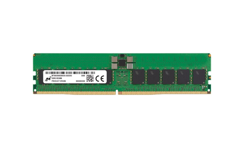 Micron Crucial Micron - DDR5 - Modul - 32 GB - DIMM 288-PIN - 6400 MT/s / PC5-25600 - CL52 - registriert - ECC (MTC20F2085S1RC64 (MTC20F2085S1RC64BH1T) thumbnail