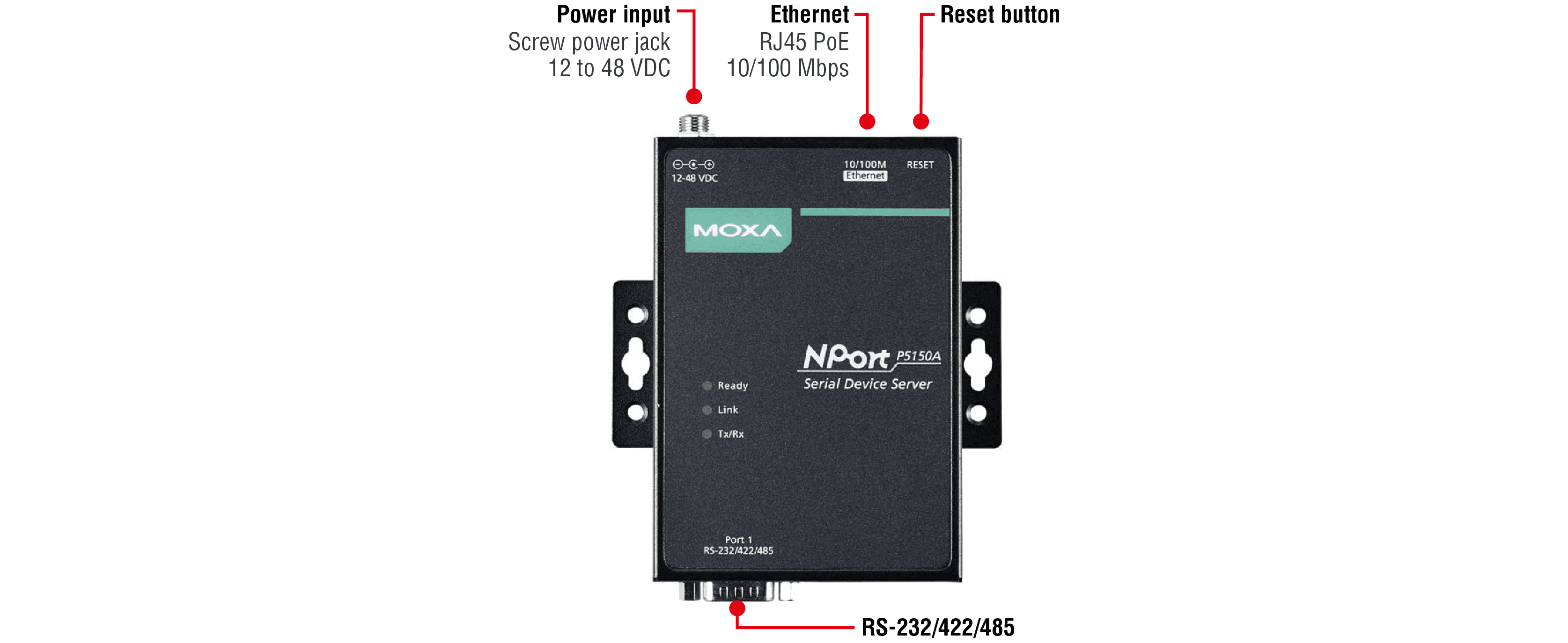 Moxa Nport Device Server 12-48Vdc (NPort 5150) (NPORT 5150) thumbnail