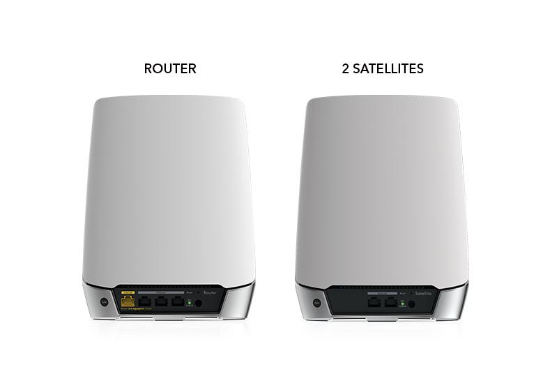 NETGEAR Orbi RBK753 AX4200 WiFi 6 Mesh System White Internal Power 696 Tri-Band 2.4 GHz 5 GHz 5 GHz (RBK753-100EUS) thumbnail