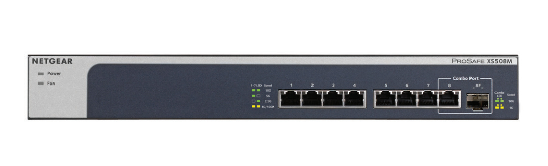 NETGEAR XS508M Unmanaged 10G Ethernet (100/1000/10000) Grijs, Zilver (XS508M-100EUS) thumbnail