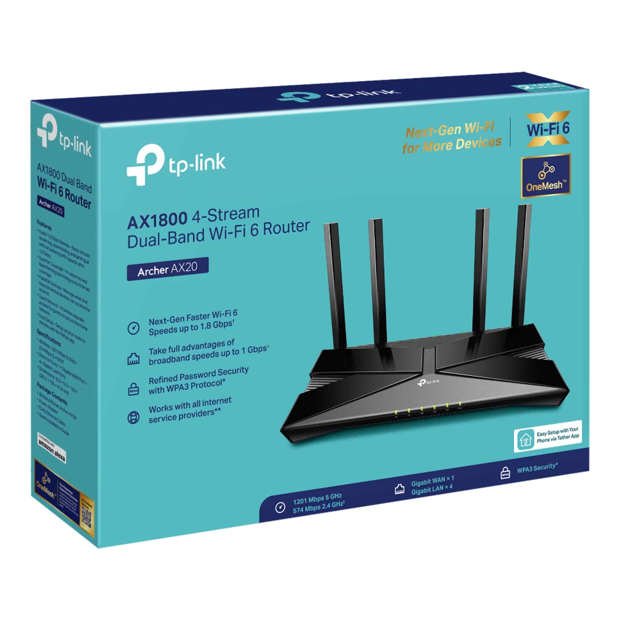 TP-Link Archer AX1800 Dual-Band Wi-Fi 6 Router (ARCHERAX1800) thumbnail
