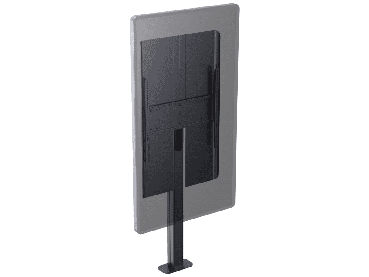Vision Digital Signage Bodenständer - Bodenbefestigung Bodenständer - für 55 bis 85 Displays - 1500 mm hohe Aluminiumsäule - kom (VFM-F1) thumbnail
