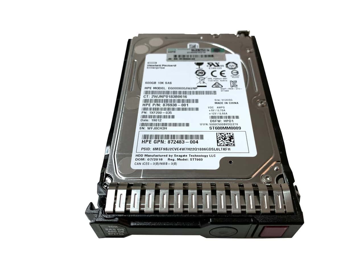HP 600GB 10K 12G SFF SAS hard (872736-001B) thumbnail