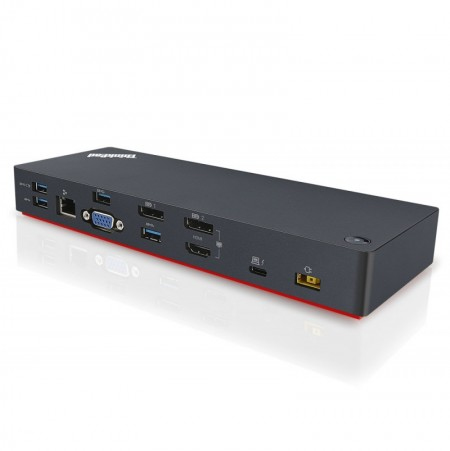Lenovo 40AC0135EU laptop dock & poortreplicator Bedraad Thunderbolt 3 Zwart (40AC0135EU-R4) thumbnail