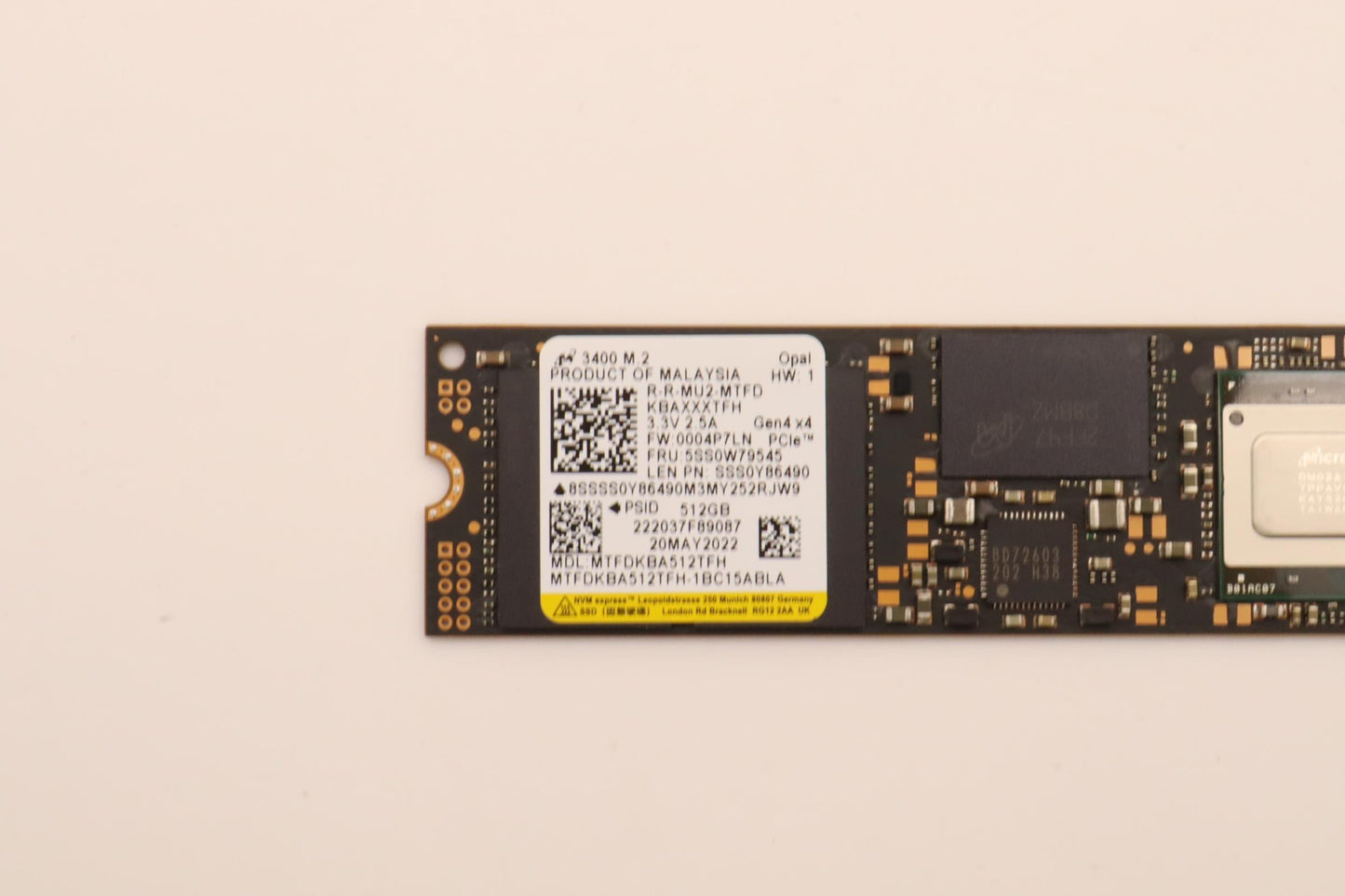 Lenovo SSD 512GB M.2 2280 PCIe 4x4 OPAL (5SS0W79545N) (5SS0W79545N) thumbnail