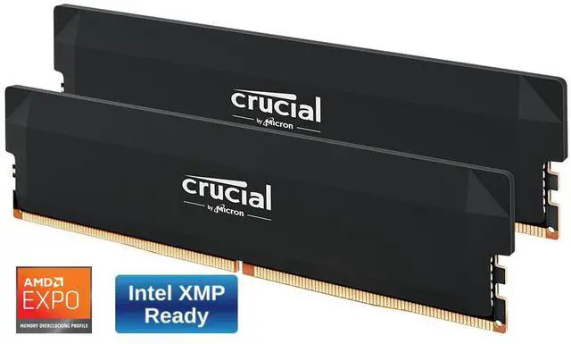 Micron DDR5 32GB PC 6400-KIT CL38 B 2x16GB Crucial Pro Overclocking (CP2K16G64C38U5B) thumbnail