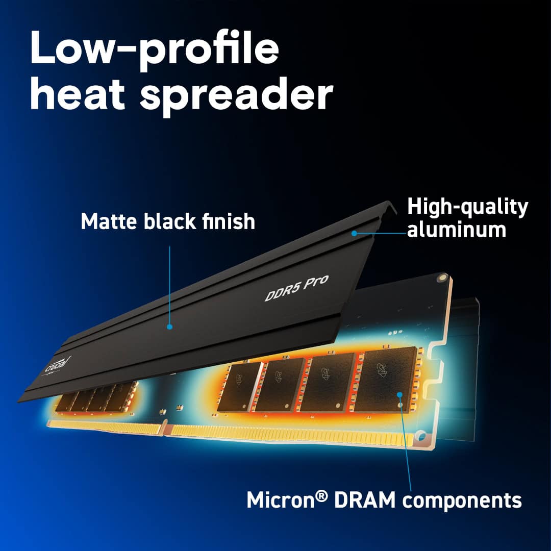 Micron Crucial DDR5 - Modul - 32 GB - DIMM 288-PIN (CP32G56C46U5T) (CP32G56C46U5T) thumbnail