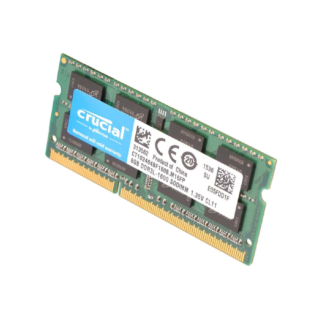 Micron Crucial RAM SO-DIMM SODIMM DDR3L 8GB 1600Mhz [1x8GB] CL11 1 35 Crucial35 Crucial 35 rt (CT102464BF160B) (CT102464BF160B) thumbnail