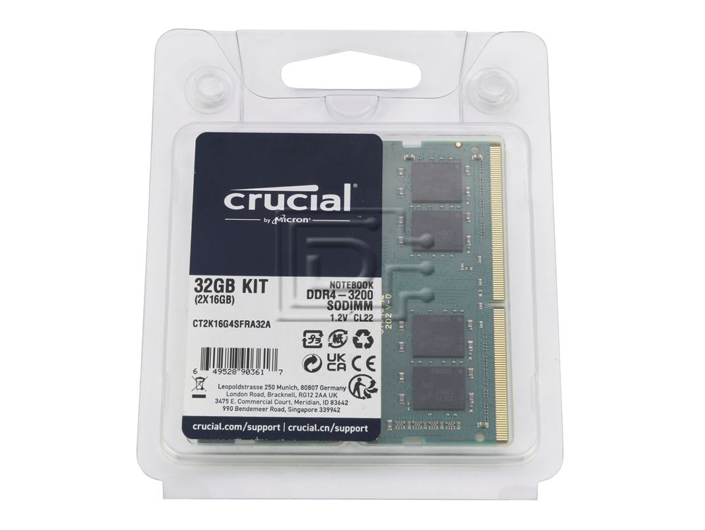 Micron 16GB Crucial CT16G4DFRA32AT 3200 DIMM CL22 (CT16G4DFRA32AT) thumbnail
