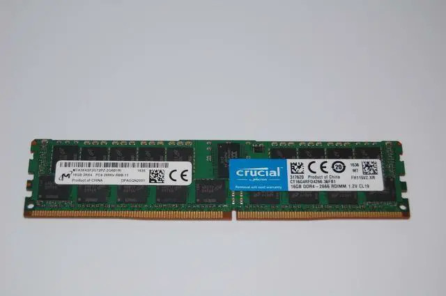 Micron CRUCIAL 16GB (1*16GB) 2RX4 PC4-21300V-R DDR4-2666MHZ RDIMM (CT16G4RFD4266) thumbnail