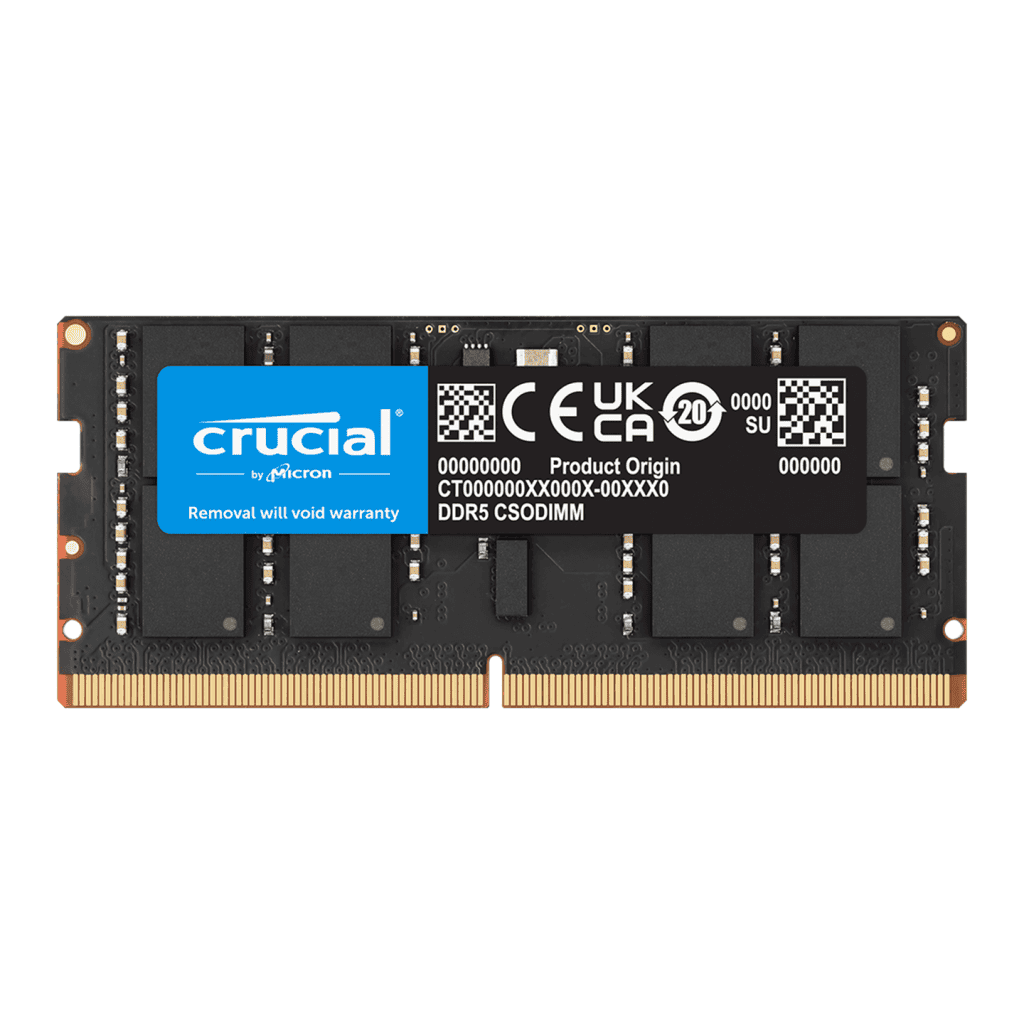Micron Crucial RAM 16GB (1x16GB) DDR5 6400MHz CSODIMM schwarz (CT16G64C52CS5) thumbnail
