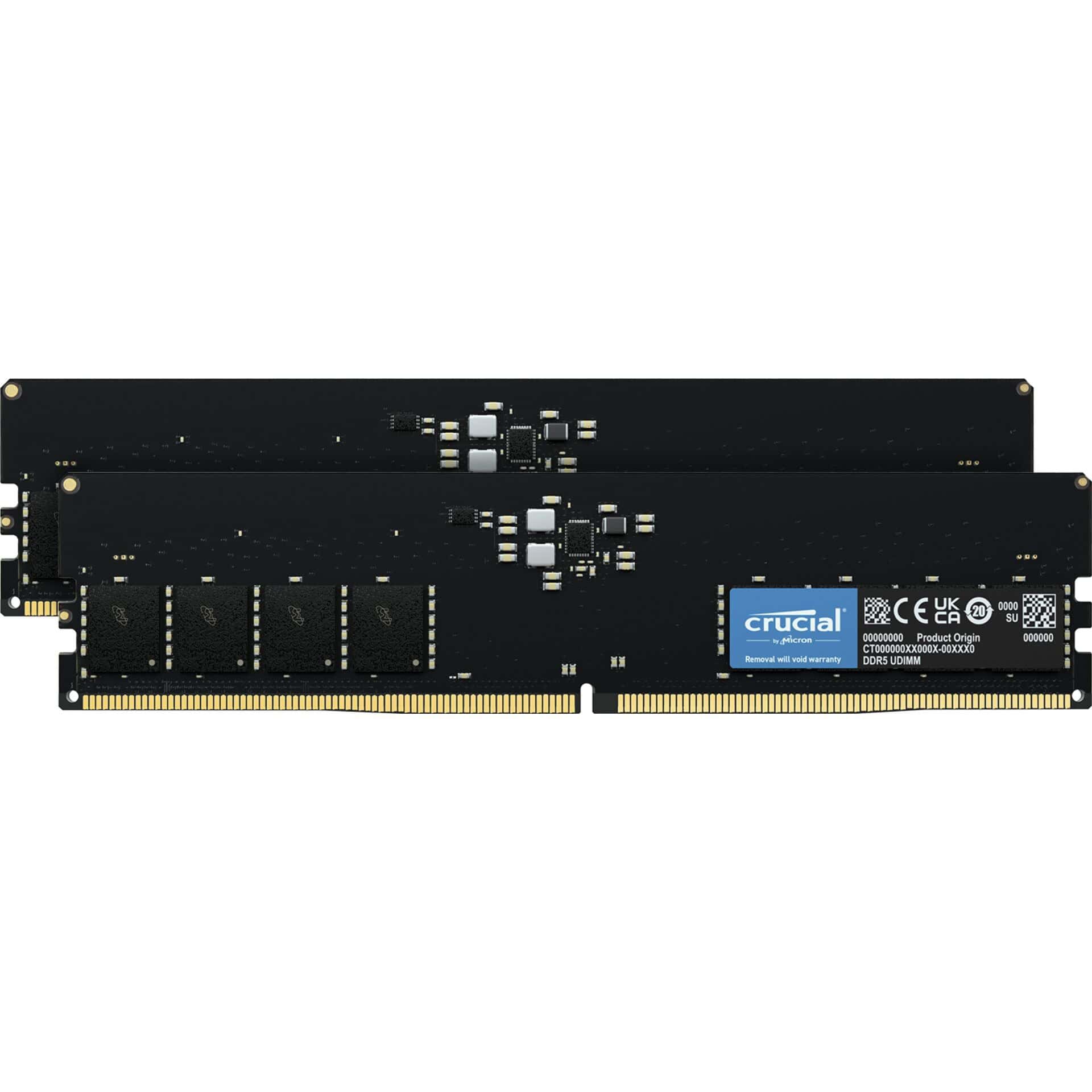 Micron DDR5 32GB PC 5600 CL46 KIT (2x16GB)  Crucial intern retail (CT2K16G56C46U5) thumbnail