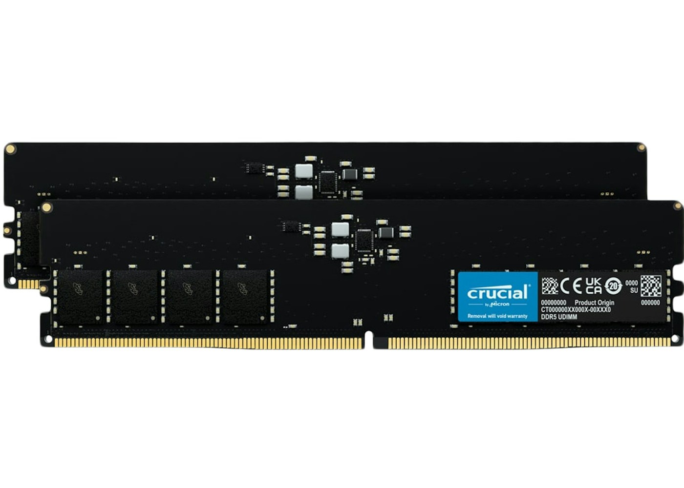 Micron Crucial RAM 64GB (2x32GB) Kit DDR5 4800MHz UDIMM schwarz (CT2K32G48C40U5) thumbnail