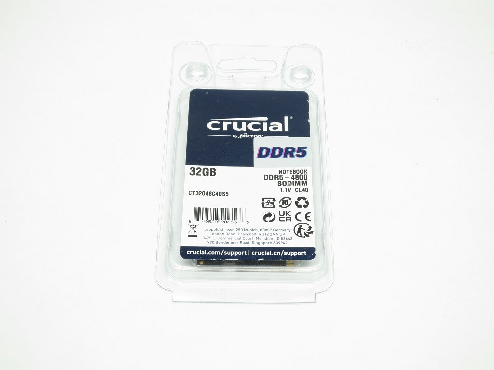 Micron SO DDR5 32GB PC 4800 CL40  Crucial Value 1,1V retail (CT32G48C40S5) thumbnail