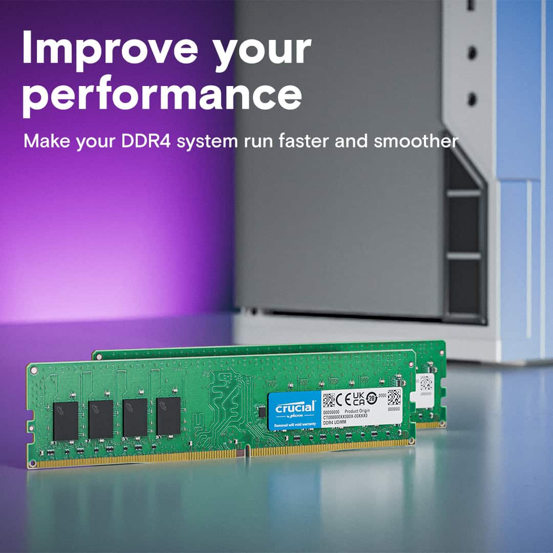 Micron CRUCIAL 8GB 1RX16 PC4-25600AA-U DDR4-3200MHZ UDIMM (CT8G4DFRA32A.M4) thumbnail