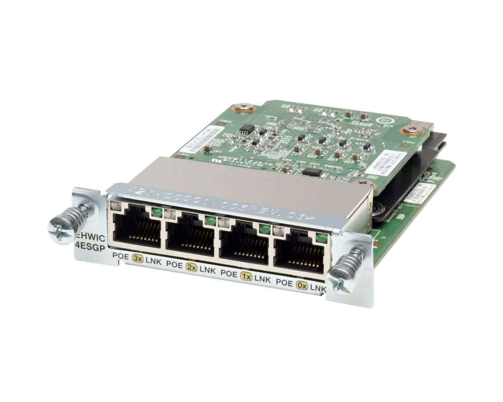 Cisco Four Port 10/100/1000 Ethernet Switch Interface Card W/PoE (EHWIC-4ESG-P) thumbnail