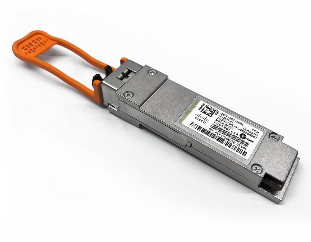 Cisco 40GBASE-CSR4 QSFP+ Transceiver module for MMF, 4-lanes, 850-nm wavelength, 12-fiber MPO/MTP (QSFP-40G-CSR4 V01) thumbnail