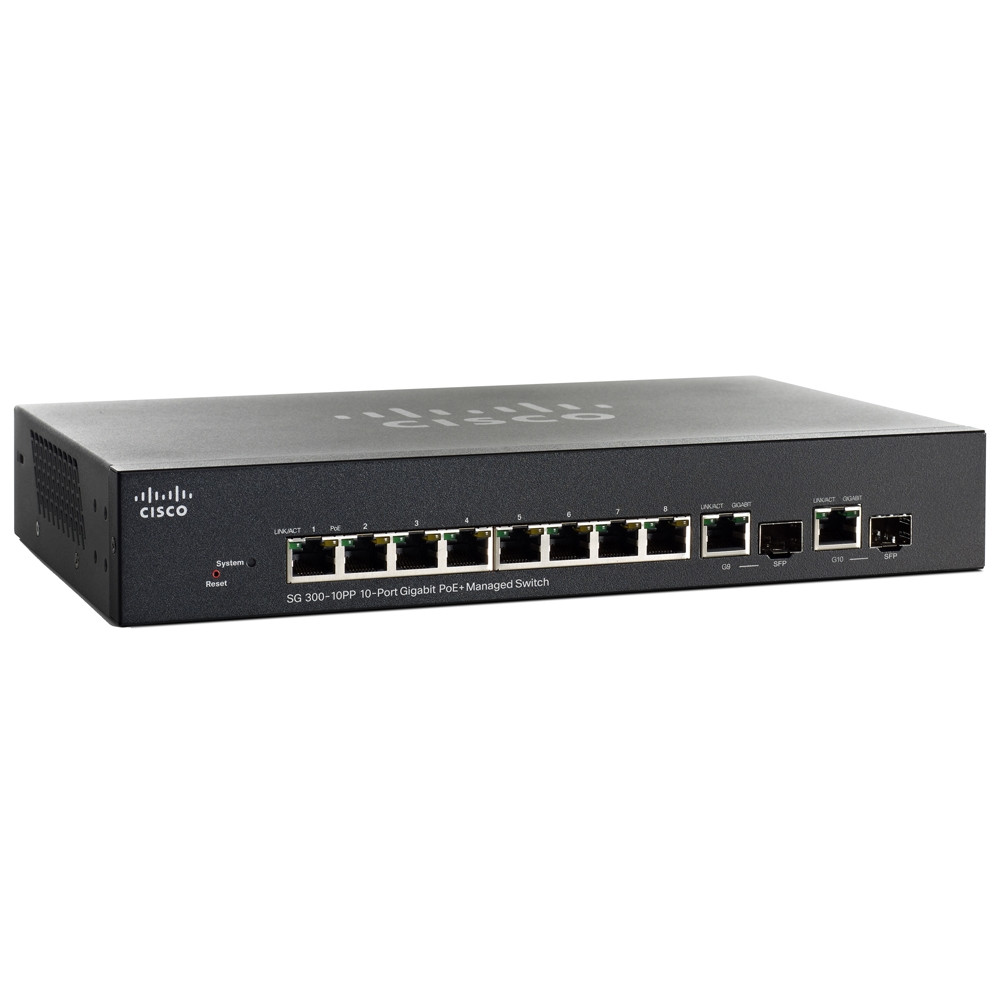 Cisco SG300-10PP 10-portGigabit PoE+ Managed (SG300-10PP-K9) thumbnail