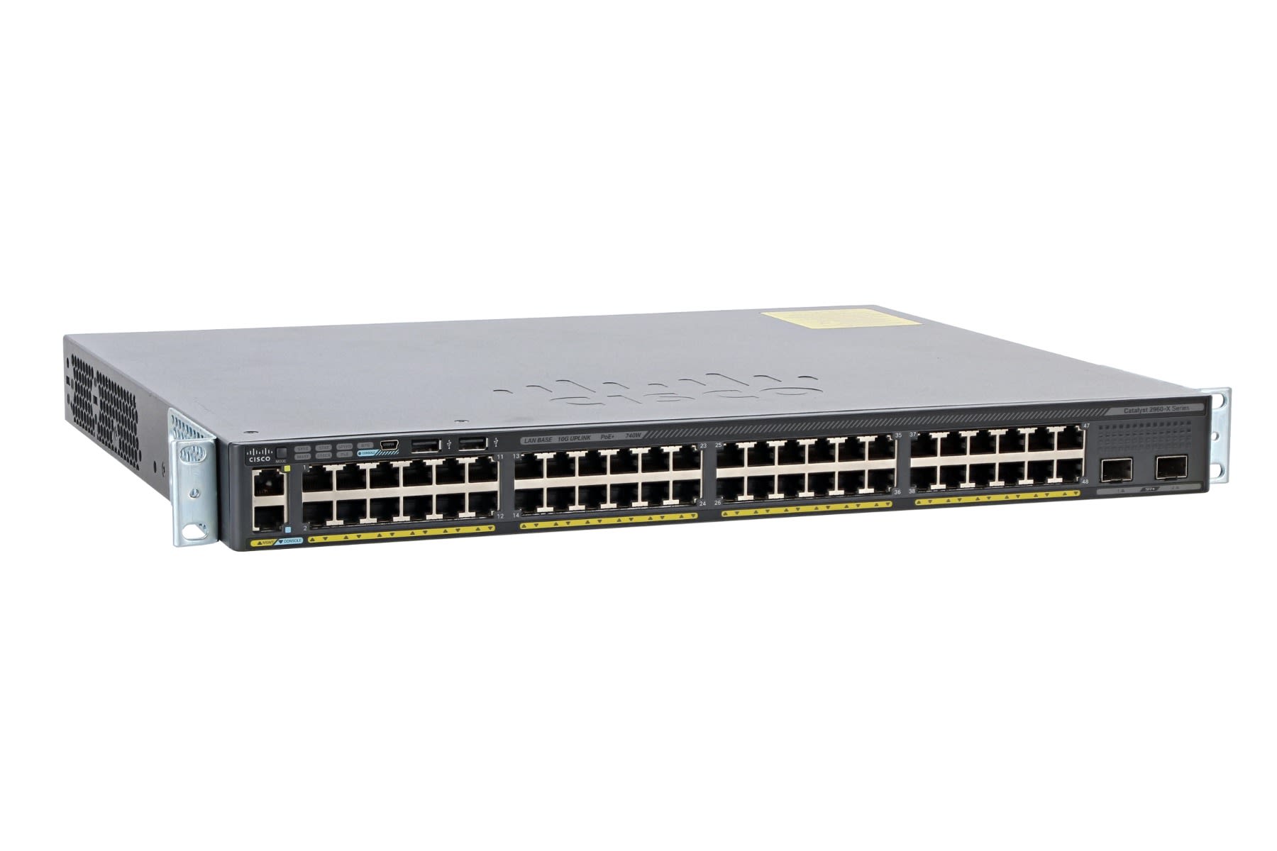 Cisco 48 10/100/1000 Power over Ethernet Plus (PoE+) ports (PoE budget of 740 W) (WS-C2960X-48FPDL++) thumbnail