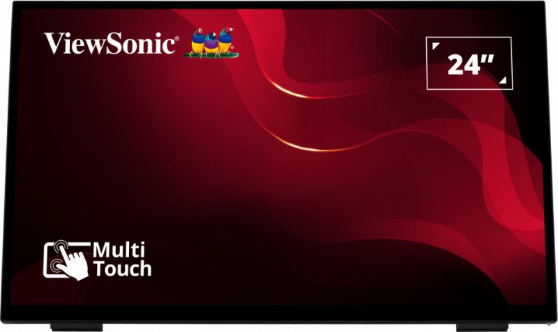 Viewsonic TD2465 beeldkrant Interactief flatscreen 61 cm (24") LED 250 cd/m² Full HD Zwart Touchscreen (TD2465) thumbnail
