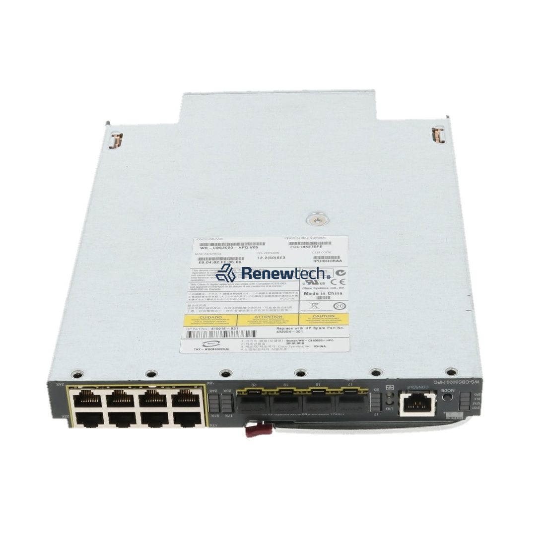 HPE C-Class BladeSystem 1GBE Catalyst Switch (WS-CBS3020-HPQ) thumbnail