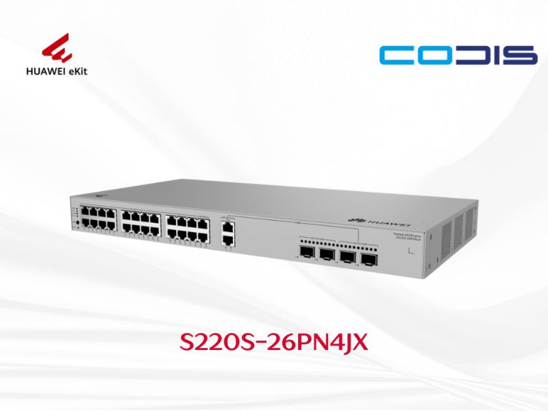 Huawei S220S-26PN4JX Gigabit POE Switch 22x GPOE 2x 2.5G POE 2x 2.5G SFP 2x SFP+ (S220S-26PN4JX) thumbnail