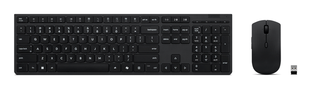 Lenovo 4X31R64325 toetsenbord Inclusief muis Kantoor RF-draadloos + Bluetooth Frans Zwart (4X31R64325) thumbnail
