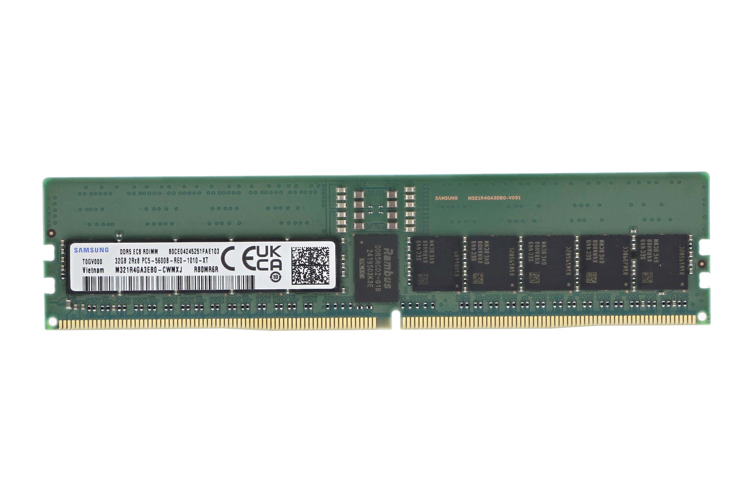 Samsung RAM DDR5 REG  32GB/PC5600/ECC/Samsung (2Rx8) (M321R4GA3EB0-CWM) thumbnail