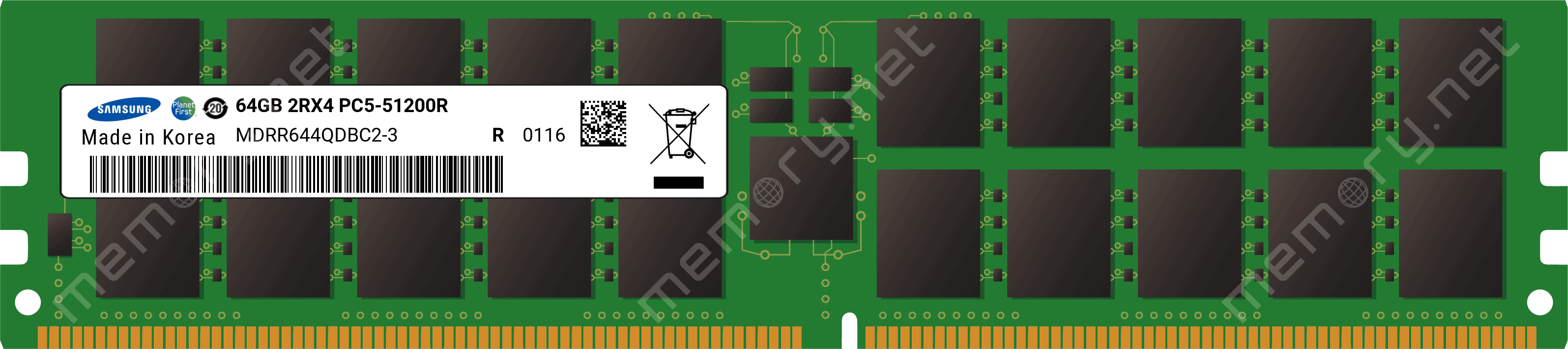Samsung RAM DDR5 REG  96GB/PC6400/ECC/Samsung (2Rx4) (MDRRWM4QDBC2-3) thumbnail