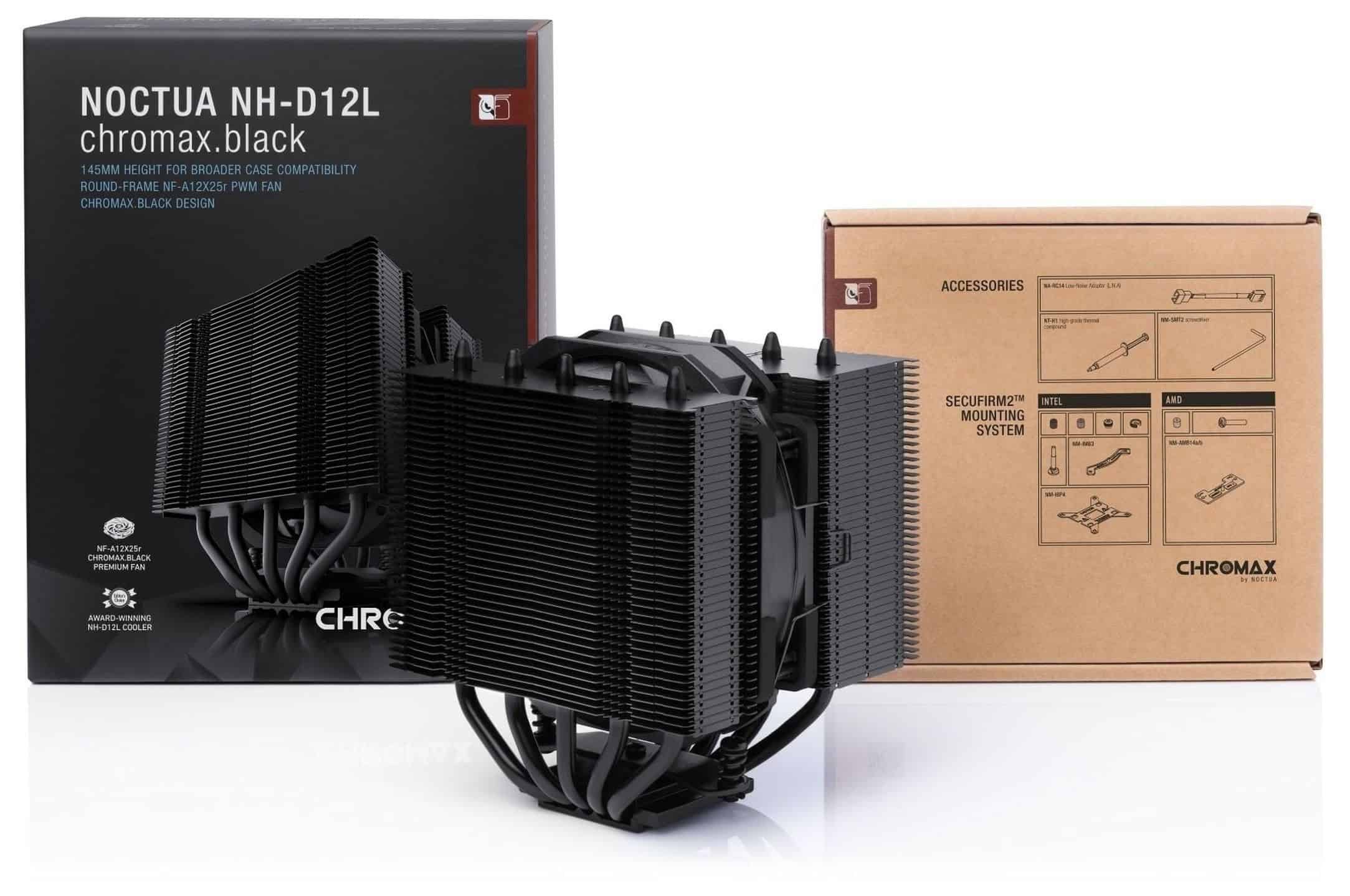 Noctua NH-D12L chromax.black CPU Coole (NH-D12L CH.BK) thumbnail