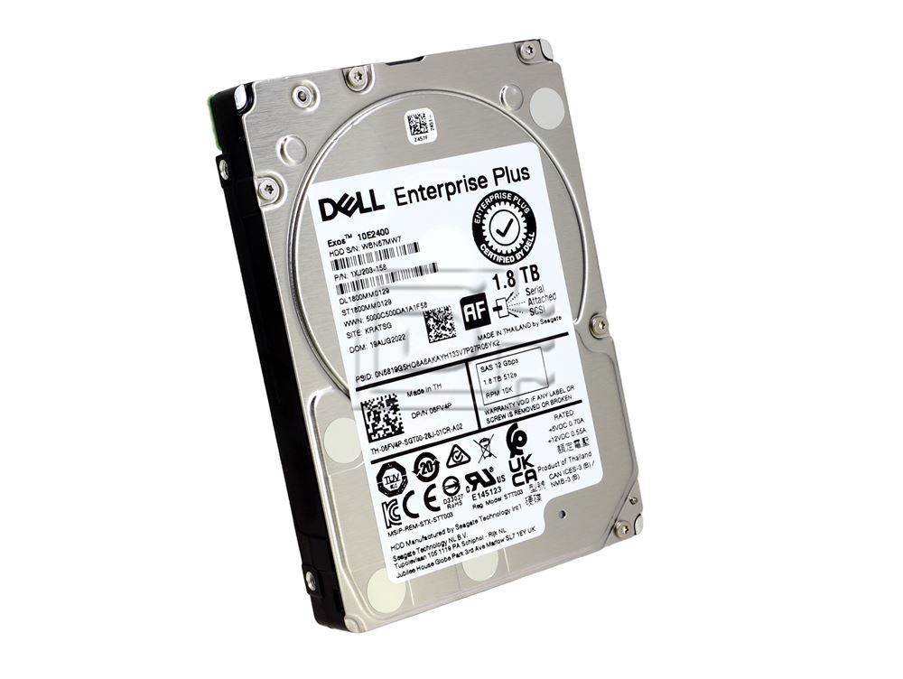 Dell CML 1.8TB 10K 12Gbps 2.5 SAS (06FV4P-CML-RFB) thumbnail