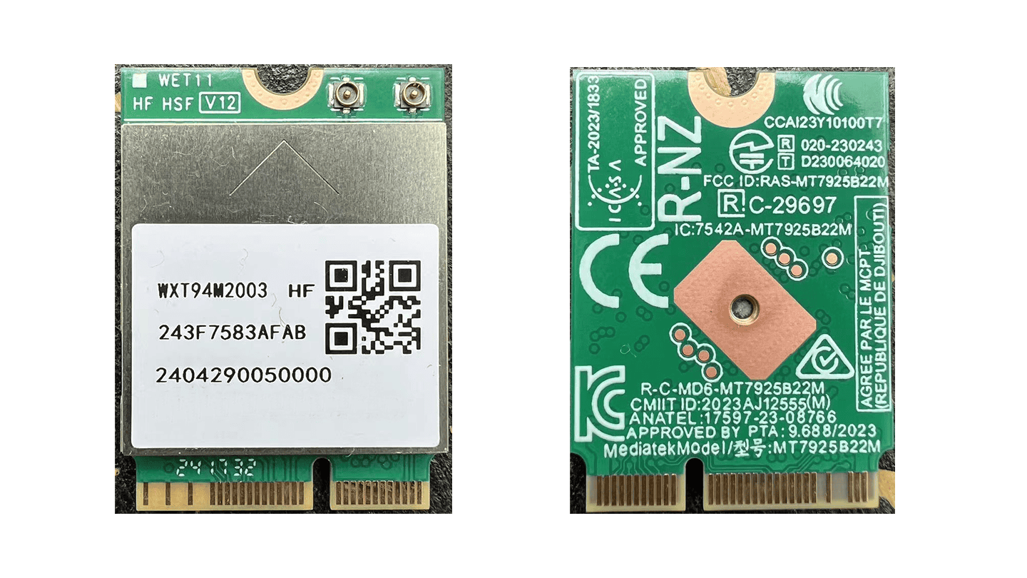 Dell Mt7925 Wi-fi 7 M.2 Wlan Card With Bluetooth 5.3 For Select Precision / Inspiron / Latitude Laptop Models (D45FR) thumbnail