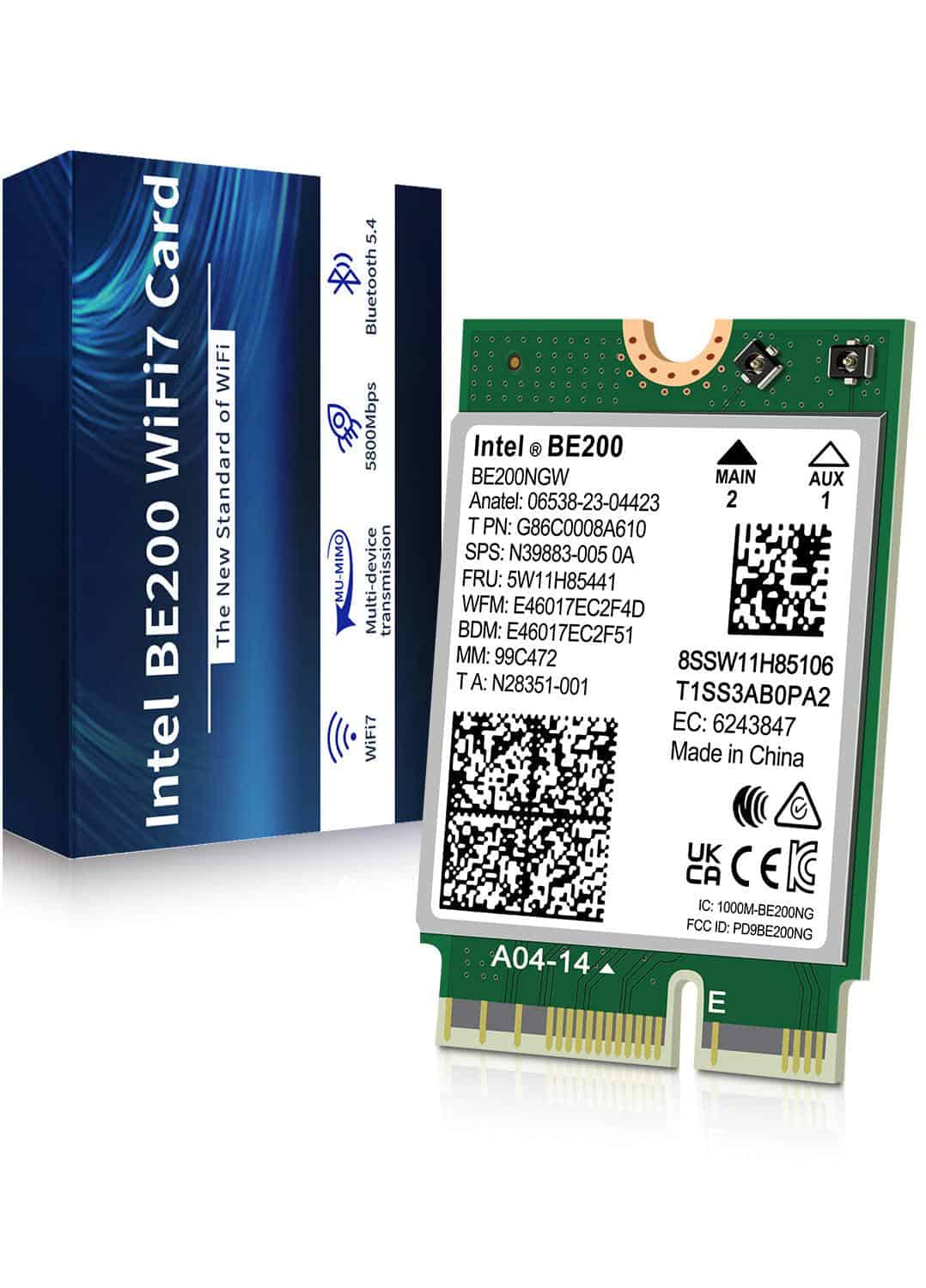 Dell Intel Be200ngw Tri-band Wifi 7 Wlan M.2 2230 Card With Bt 5.4 (DT7J9) thumbnail