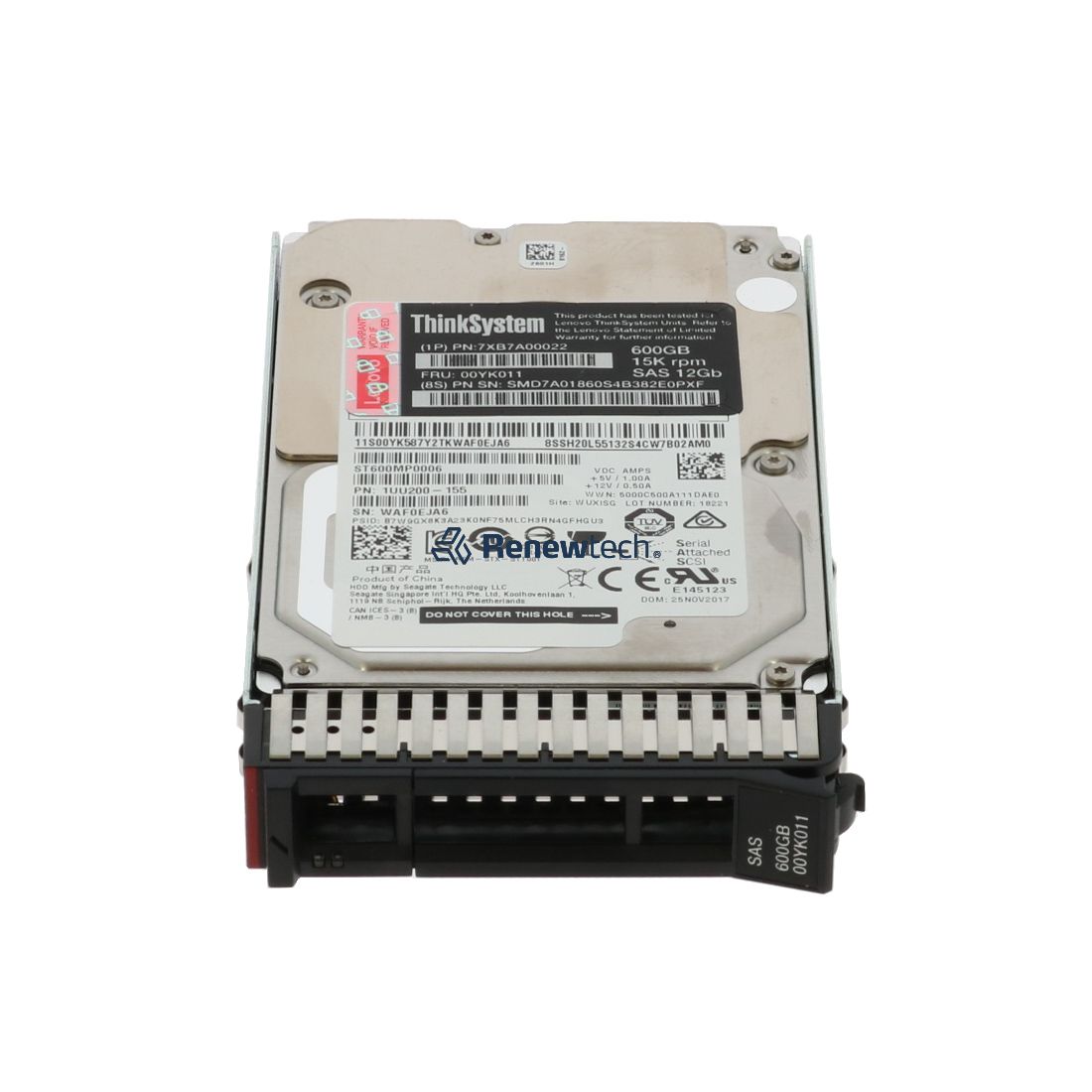 Lenovo ThinkSystem 2.5in 600GB 15K SAS 12Gb Hot Swap 512n HDD (00YK011) thumbnail