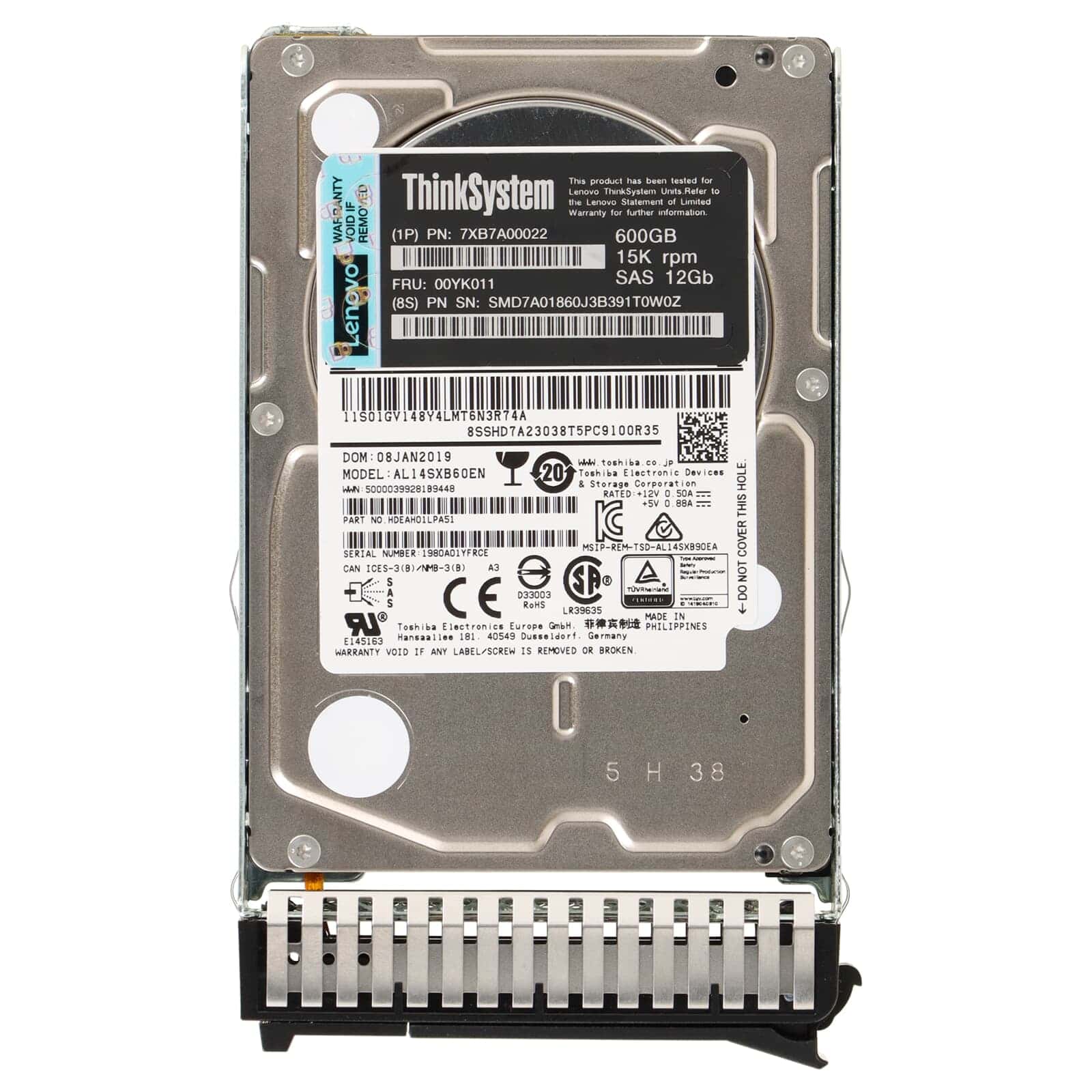Lenovo 600GB 12G SAS 15K 512n SFF HDD (20L55132) (20L55132) thumbnail