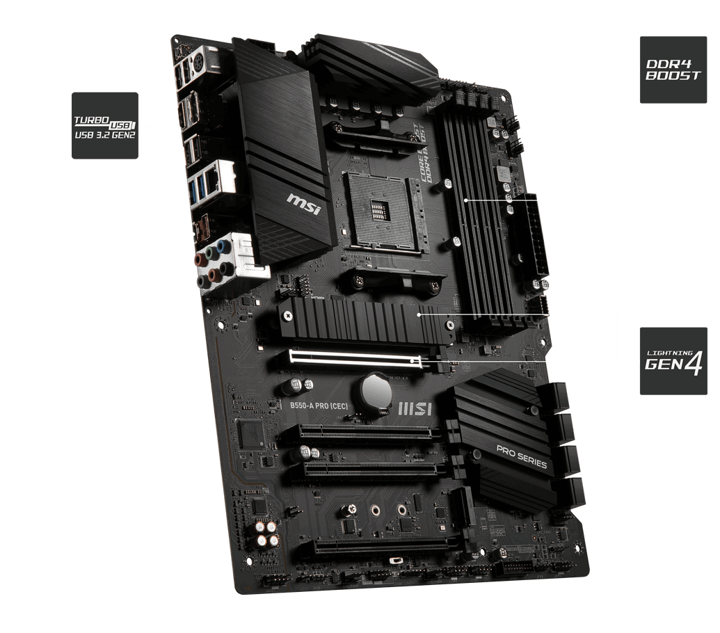 MSI B550 Gaming WiFi6E           (B550,AM4,ATX,DDR4) (7C56-092R) thumbnail