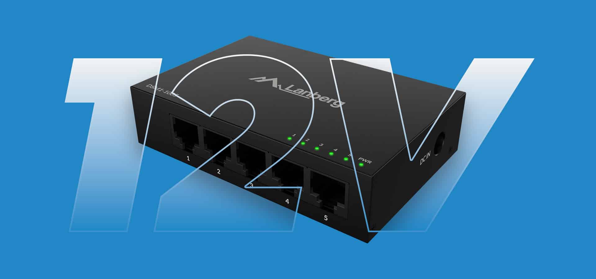 Lanberg Unmanaged Switch 5x 1Gbps Gigabit Ethernet Cesktop 12V Metal Housing (DSM1-1005) thumbnail