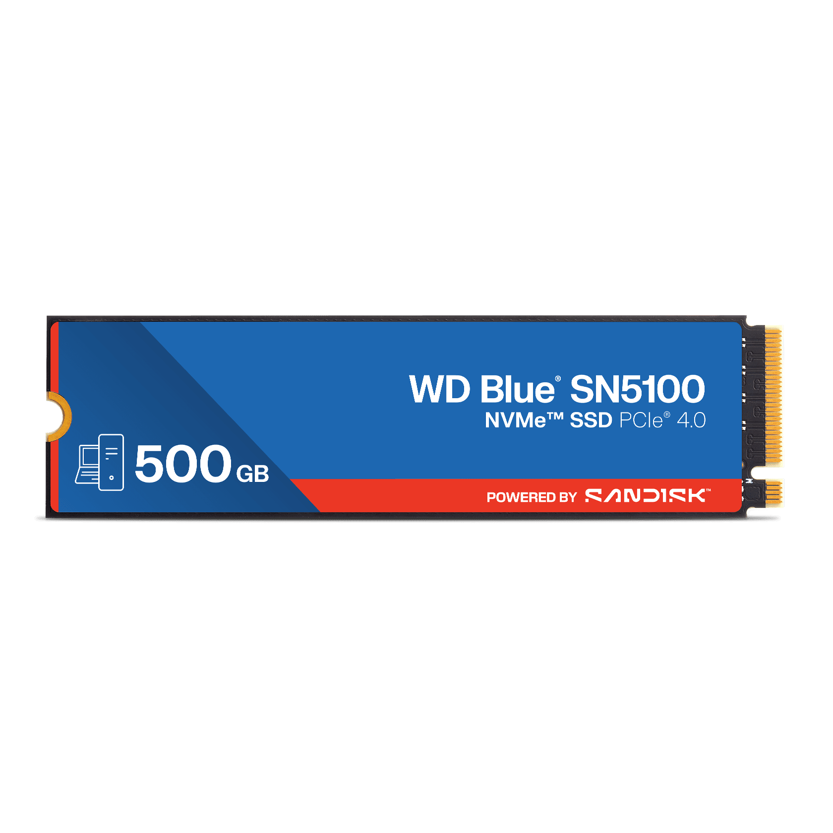 Sandisk WD Blue SN5100 NVMe SSD POWERED by SANDISK 500 GB (WDS500G5B0E) thumbnail