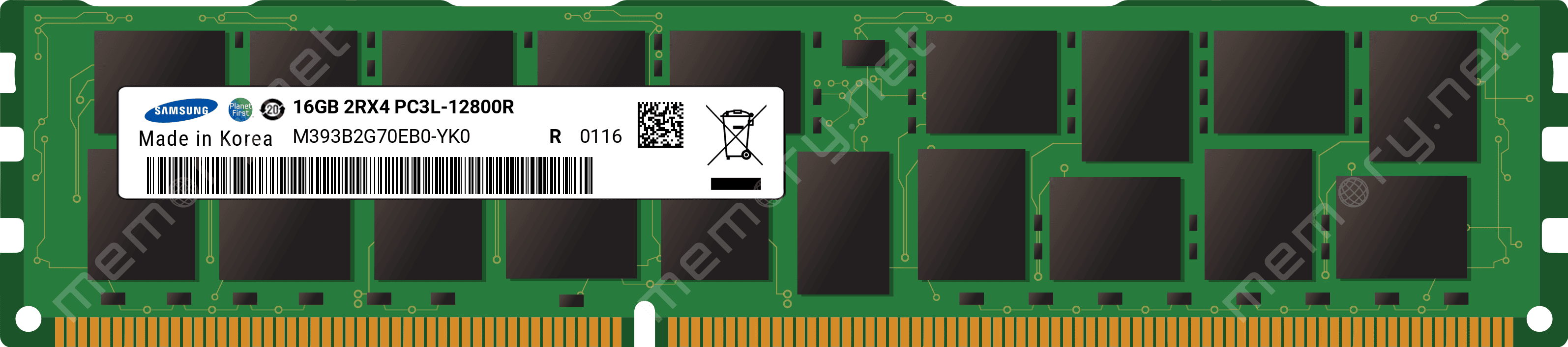 Dell 16GB 2Rx4 PC3L-12800R (M393B2G70EB0-YK0Q2-RFB) thumbnail