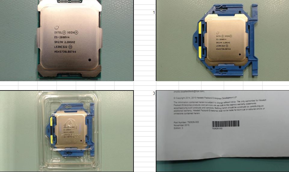 HP CPU: 2.2GHZ (E5-2698V4 (850383-001) thumbnail