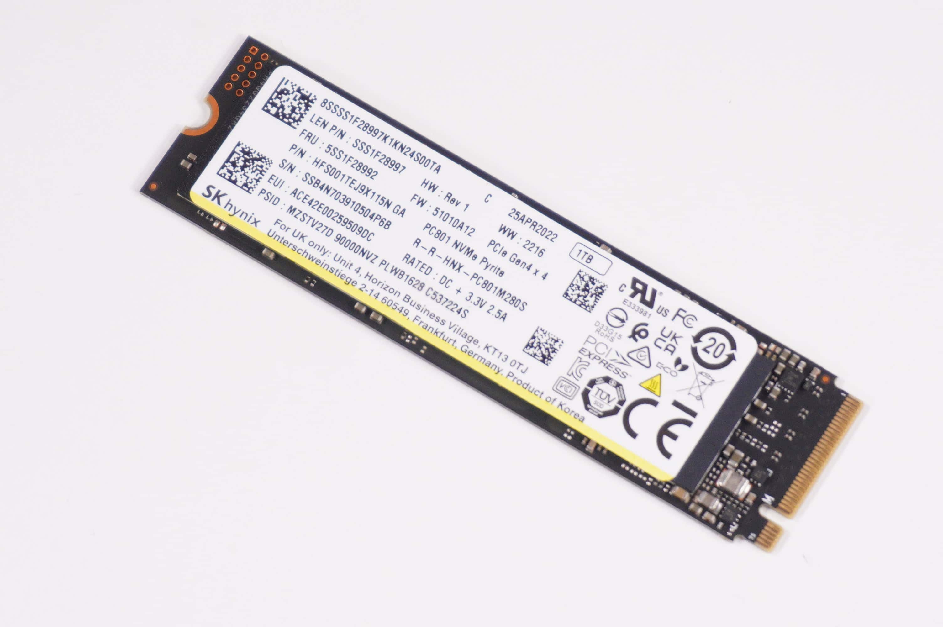 Lenovo SSD 1TB 2280 PCIe G4P x4 (5SS1F28992) (5SS1F28992) thumbnail