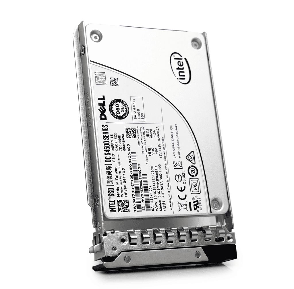 Dell SSDSC2KB960G7R 04T7DD 960GB 7.68 PBW SATA 6Gb/s 3D TLC 2.5in Solid State Drive (04T7DD) thumbnail