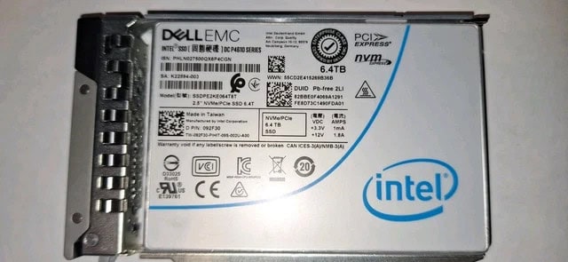 Dell G14 0F5P84 1.6TB 3 DWPD PCIe Gen 3.1 x4 4GB/s Mixed-Use 3D TLC U.2 NVMe 2.5in Solid State Drive (058V30_DELLG14_NB_18) thumbnail